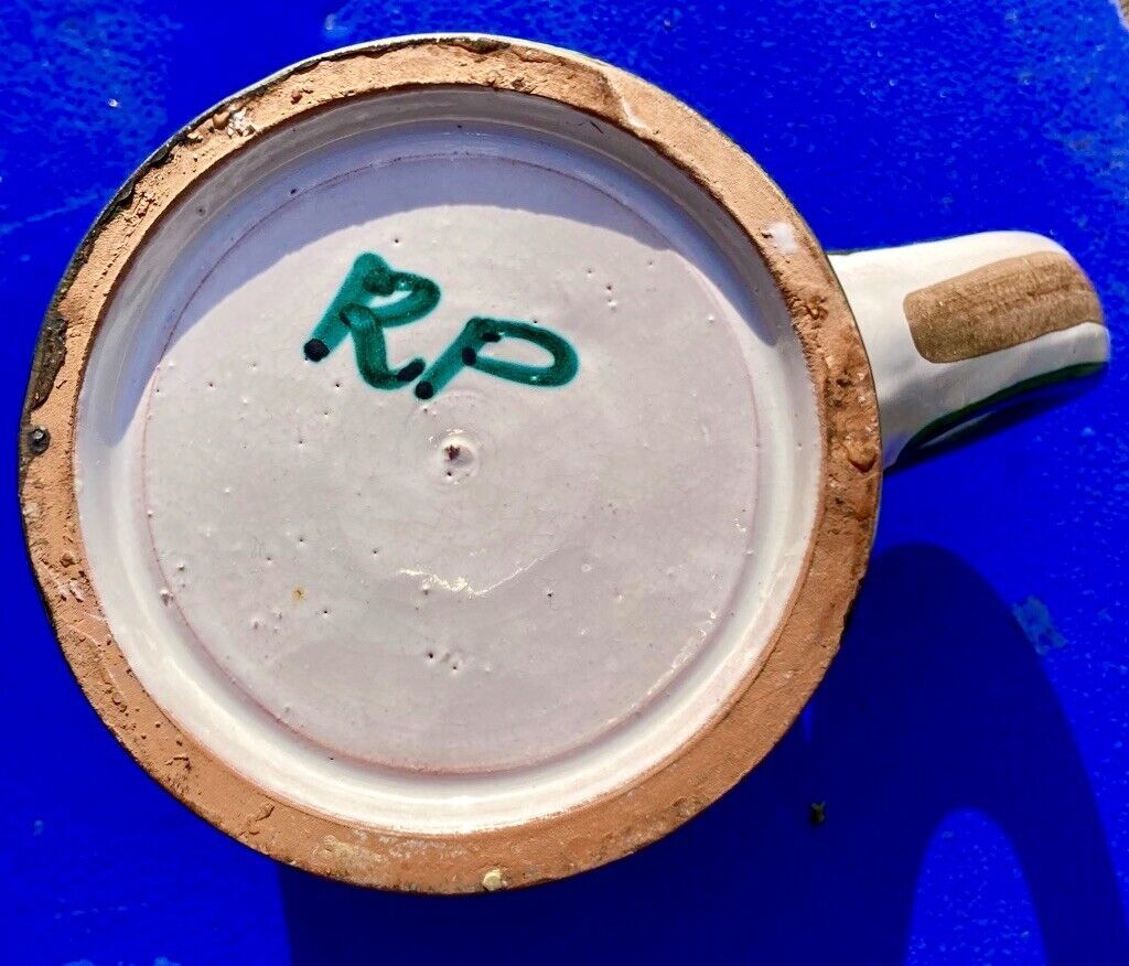 Ceramic pitcher Vallauris Signed RP Robert Picault H +-16 cm