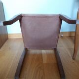 2 Art Deco upholstered and wood chairs