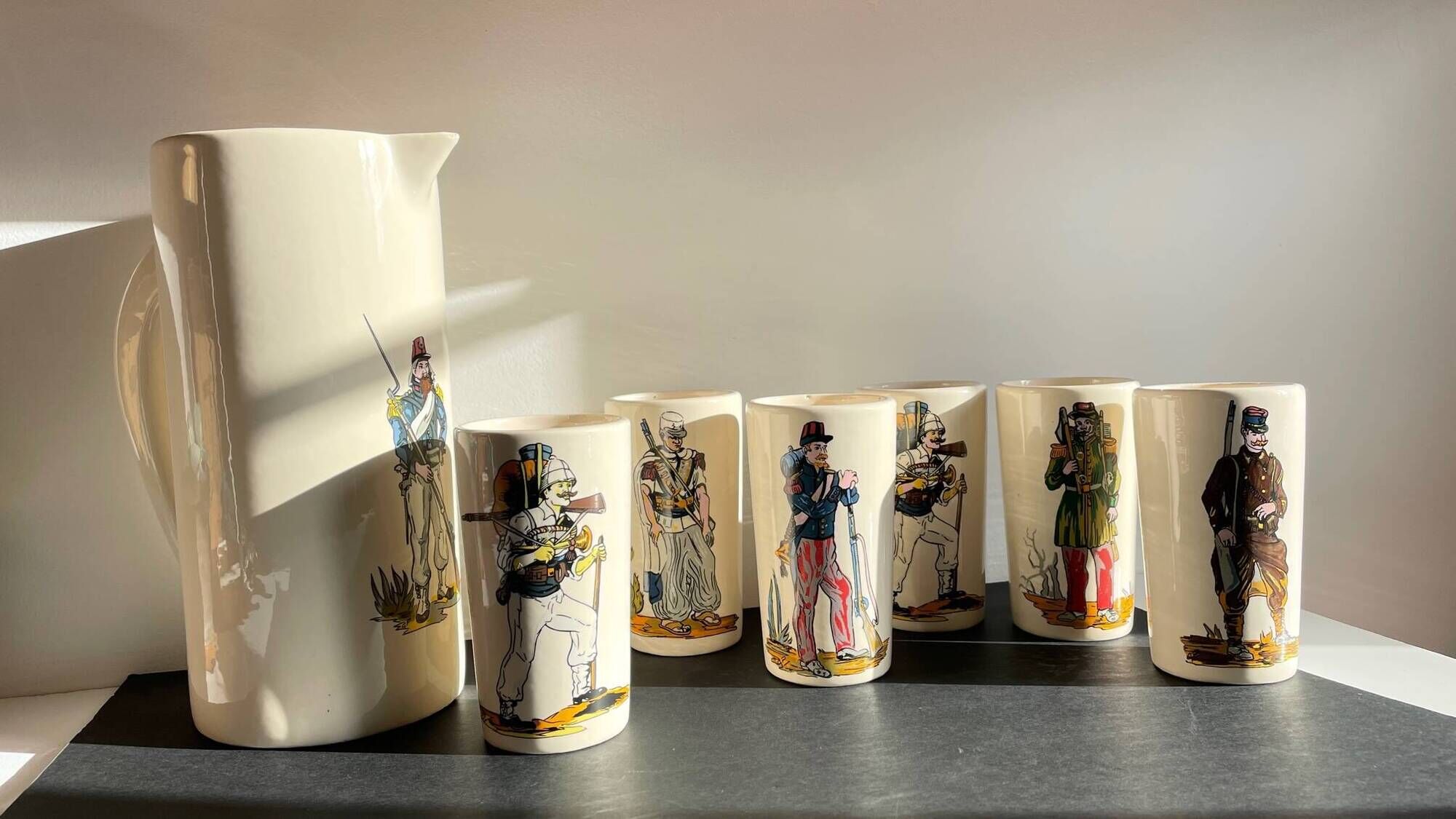 Vintage ceramic orangeade set