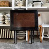 Napoleon III folding table in blackened wood 72 x 54 cm