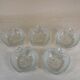 Salad bowl and cups set in molded glass, apple shape