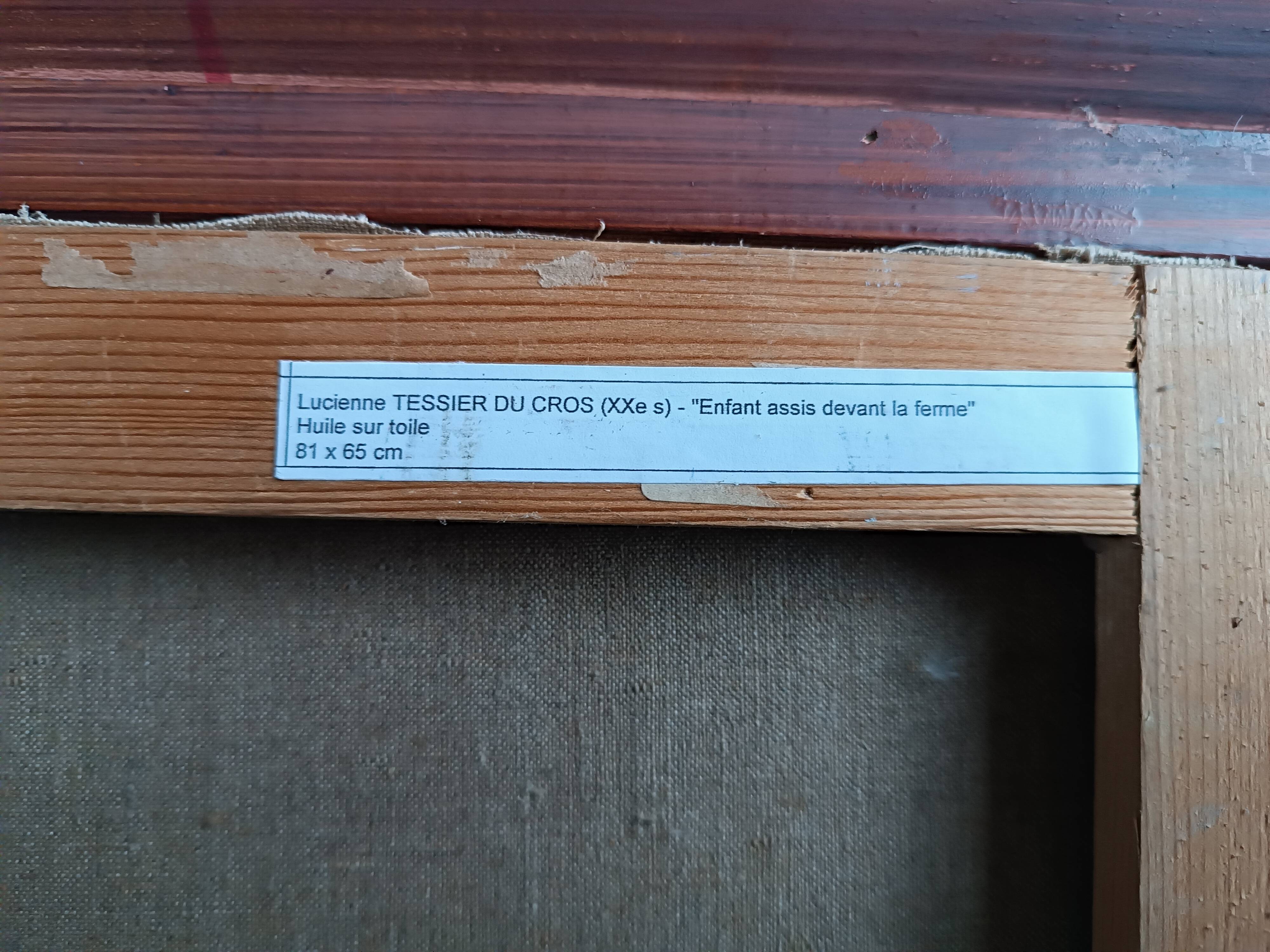 Oil painting on canvas signed lucienne tessier du cros