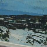 Peinture moderne suédoise, années 1960, huile sur toile, Gunnar Herman Berglund (1906-1992)