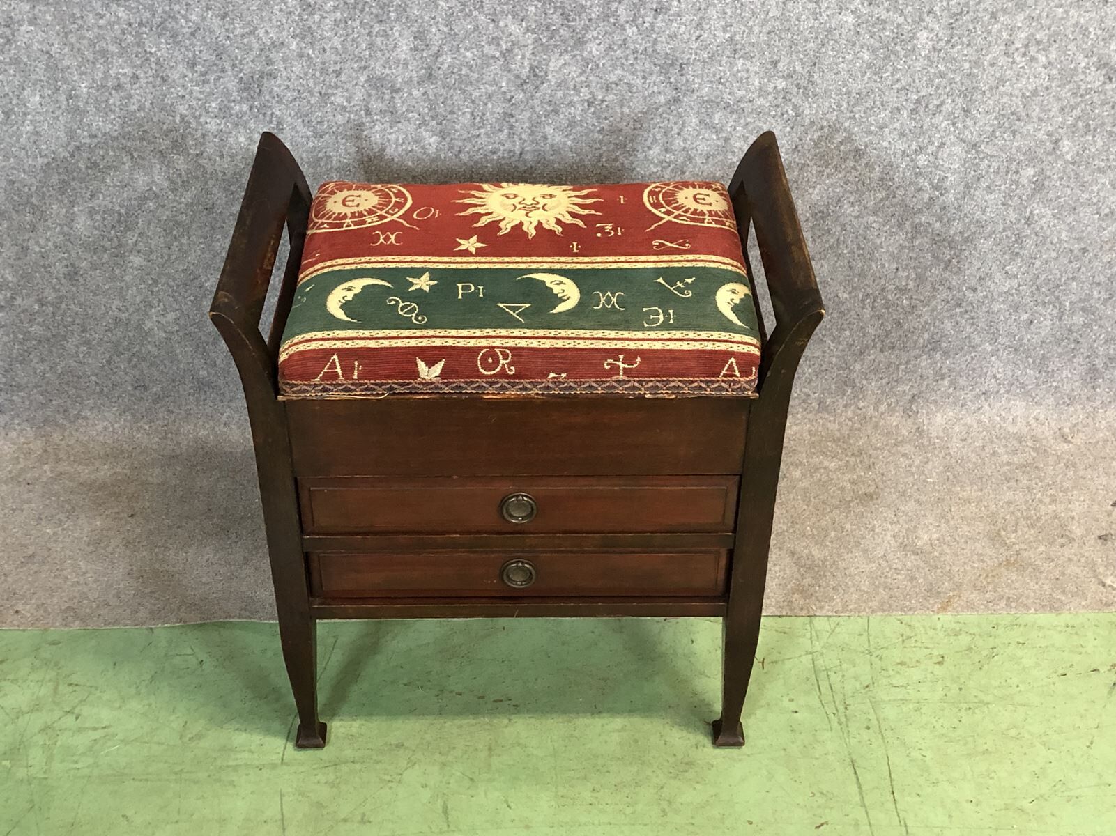 Early twentieth mahogany piano stool