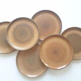 Set of 6 vintage sandstone plates