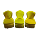 Set of 3 old gold yellow velvet heaters