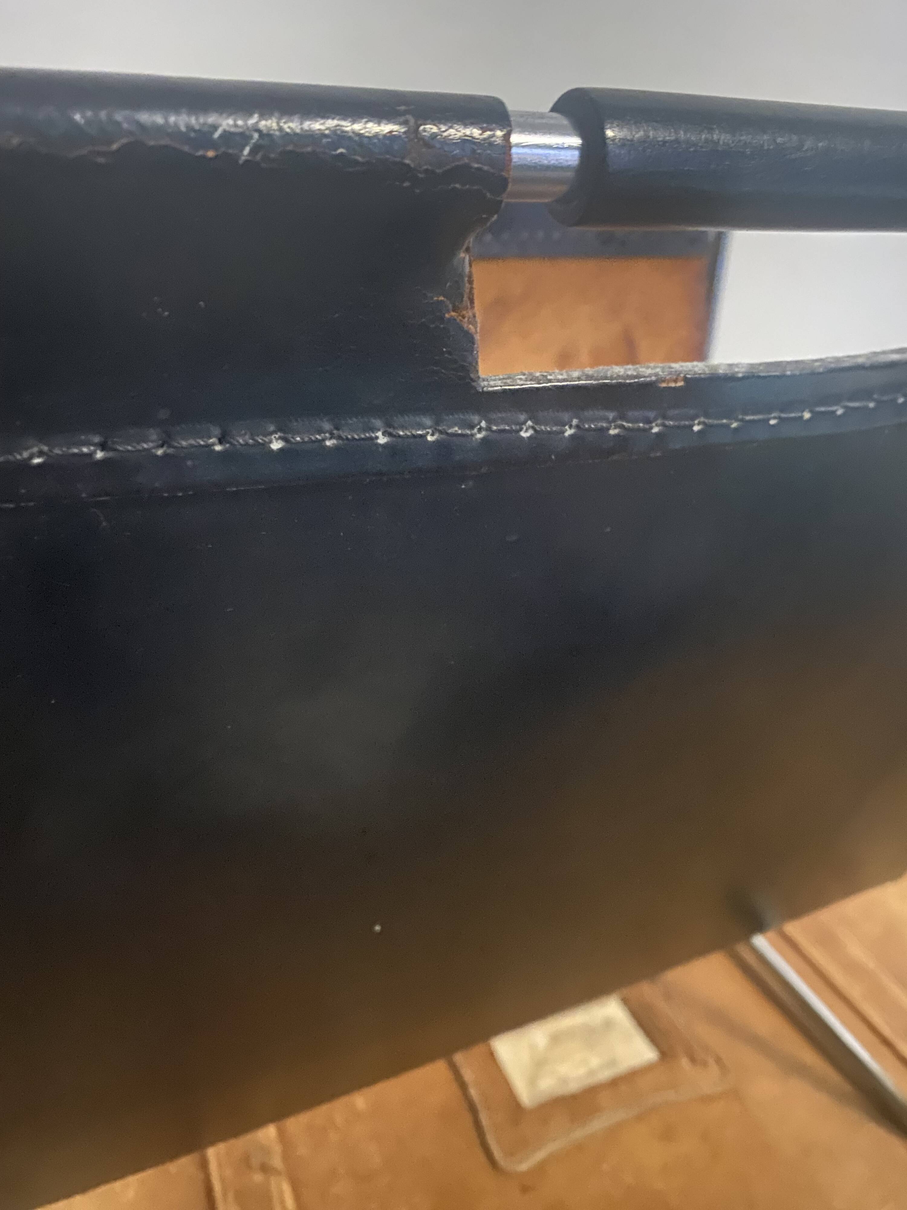 Leather magazine rack