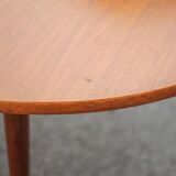 Scandinavian design wooden table, dining room table with integrated extension