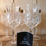Set of 9 crystal wine glasses