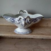 Iron earth gravy boat, Bouquet Creil & Montereau model, early 20th century