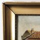 Large Original Vintage Countryside Cottage Oil Painting, circa 1923