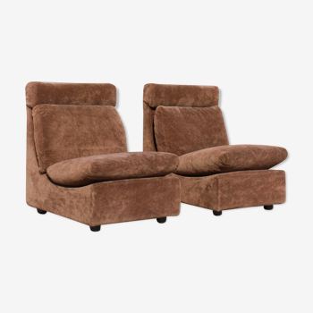 Walter Knoll Collection pair of modular armchairs in two-seater sofa 1970s