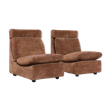 Walter Knoll Collection pair of modular armchairs in two-seater sofa 1970s