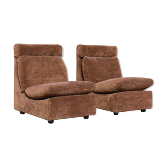 Walter Knoll Collection pair of modular armchairs in two-seater sofa 1970s