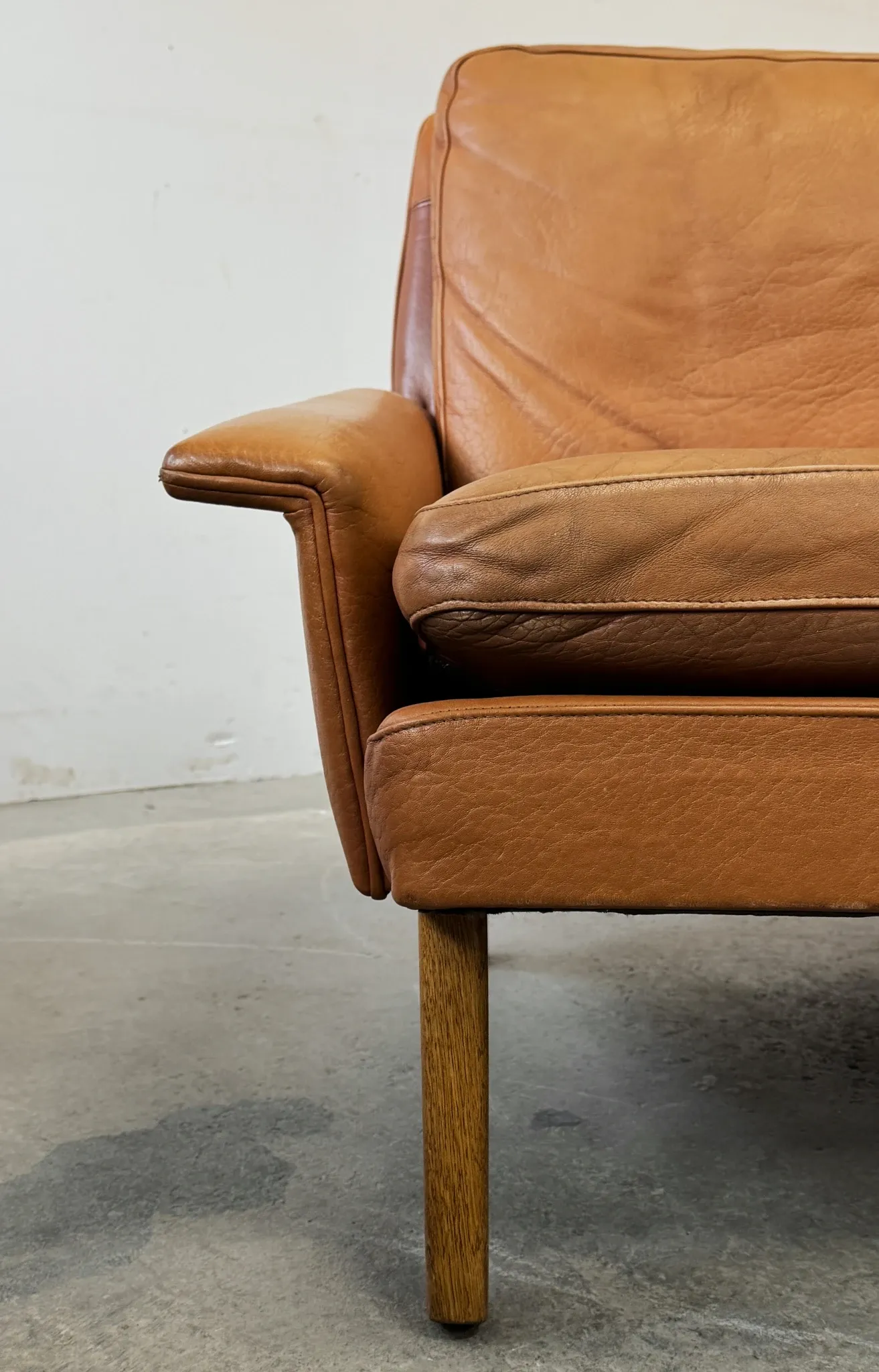 Leather sofa, Denmark, 1960s/70s, vintage, mid-century modern