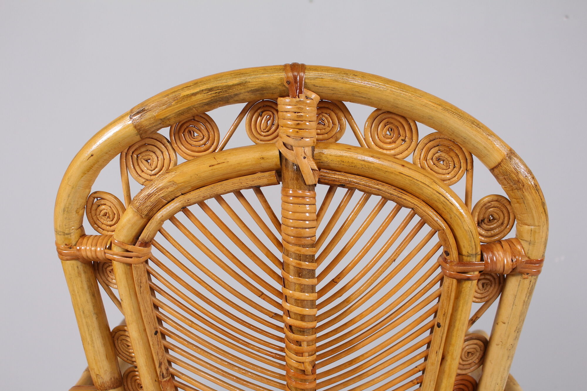 2 bamboo armchairs "wicker chairs"