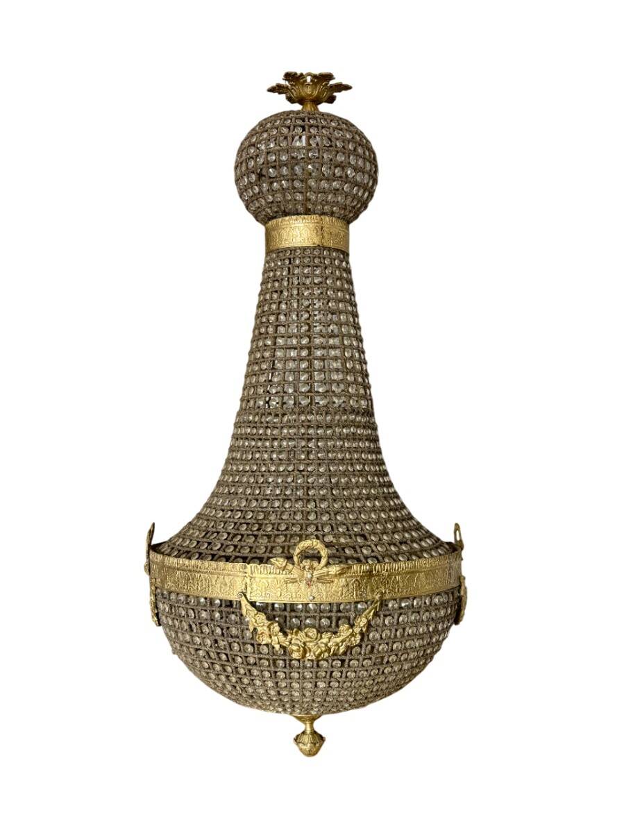 Impressive 19th-century balloon chandelier.