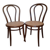 Caned bistro chairs