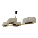 Large vintage 4-arm pendant light by Maison Arlus, designed in the 1950s-60s