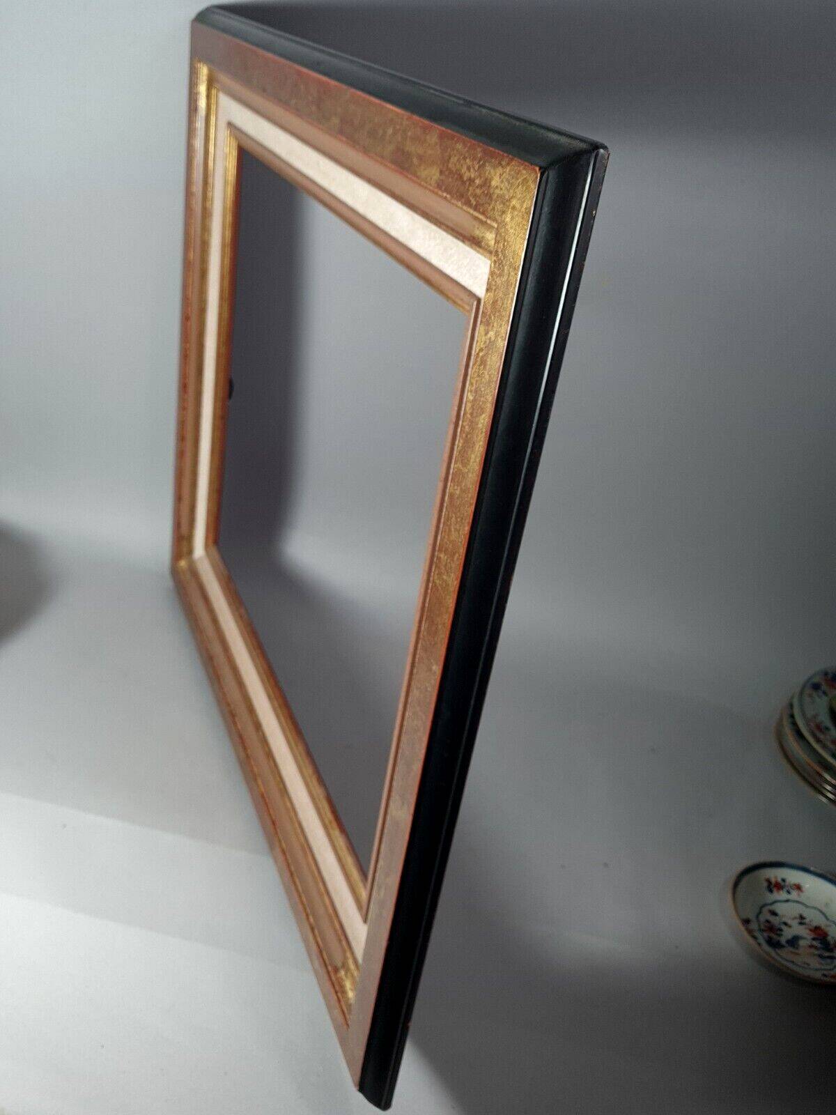 Cadre Cimaise Moderne Doré 69,5x60 Cm (feuillure 55x46 Cm) - Bois - Occasion