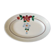 Old oval dish in faience st Amand n° 7011 flower pattern