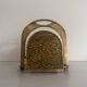 Heavy bronze magazine rack, mid-century modern, 1960, Italy