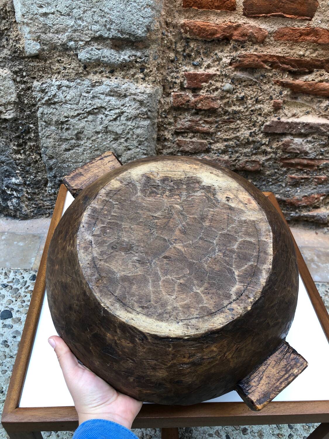 Saladier en bois brut