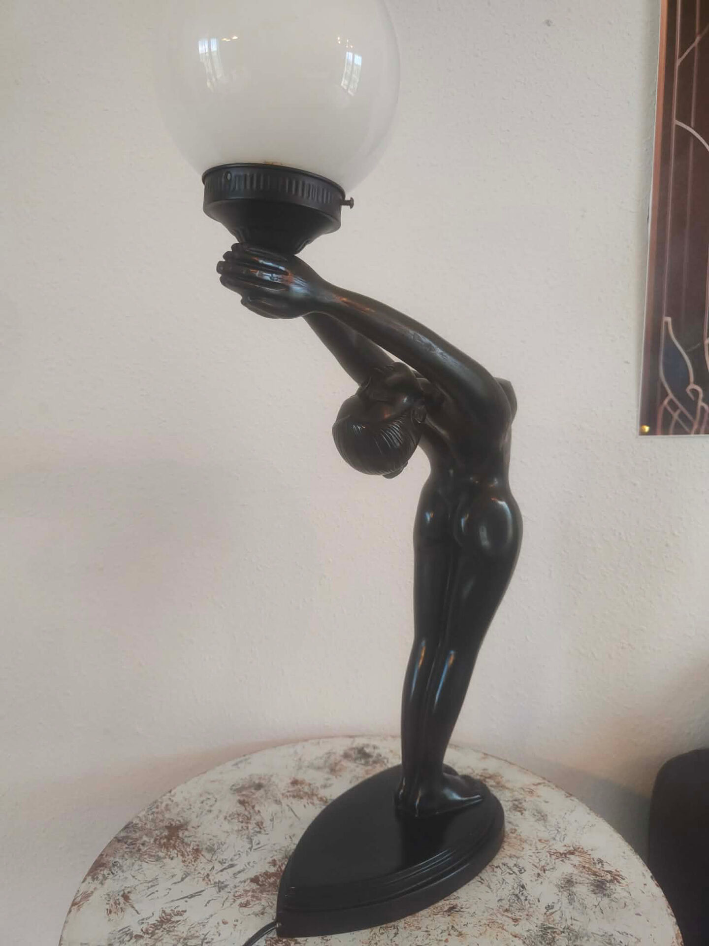 Art Deco woman lamp 72 cm in height