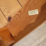 Swedish pine and turned pine bench 1970