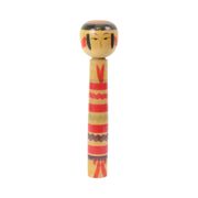 Large Kokeshi Doll XL Solid Wood Japan Showa Period 37cm