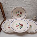 Set 6 hollow plates Lunéville