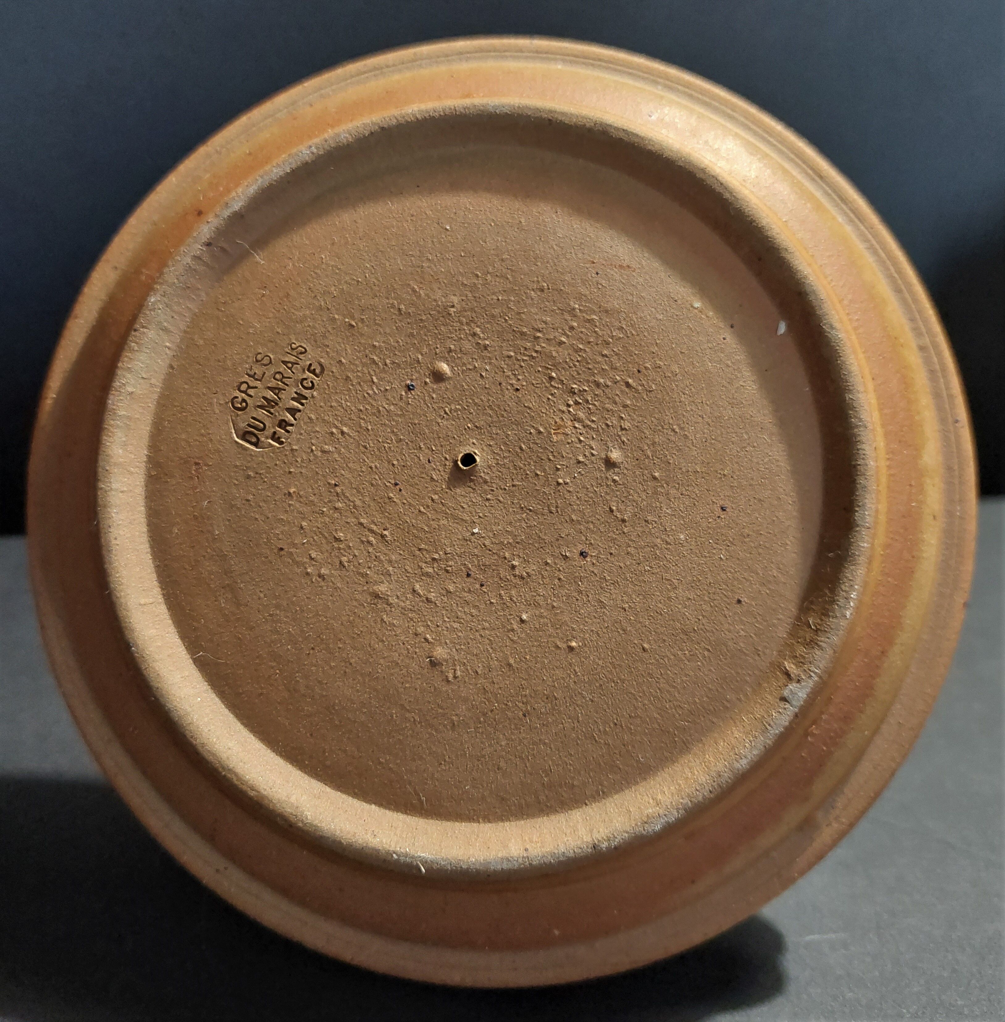 Sandstone hand candle holder signed sandstone of the twentieth century marsh