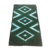 Tapis scandinave à motif losanges Rya de EGE Taepper dans les années 60 Danemark 165 x 95 cm