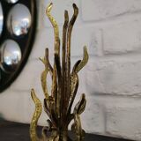 Brutalist Bronze Sculpture Candle Holder or Vase by Heinz Goll
