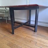 Table salon laquée acajou