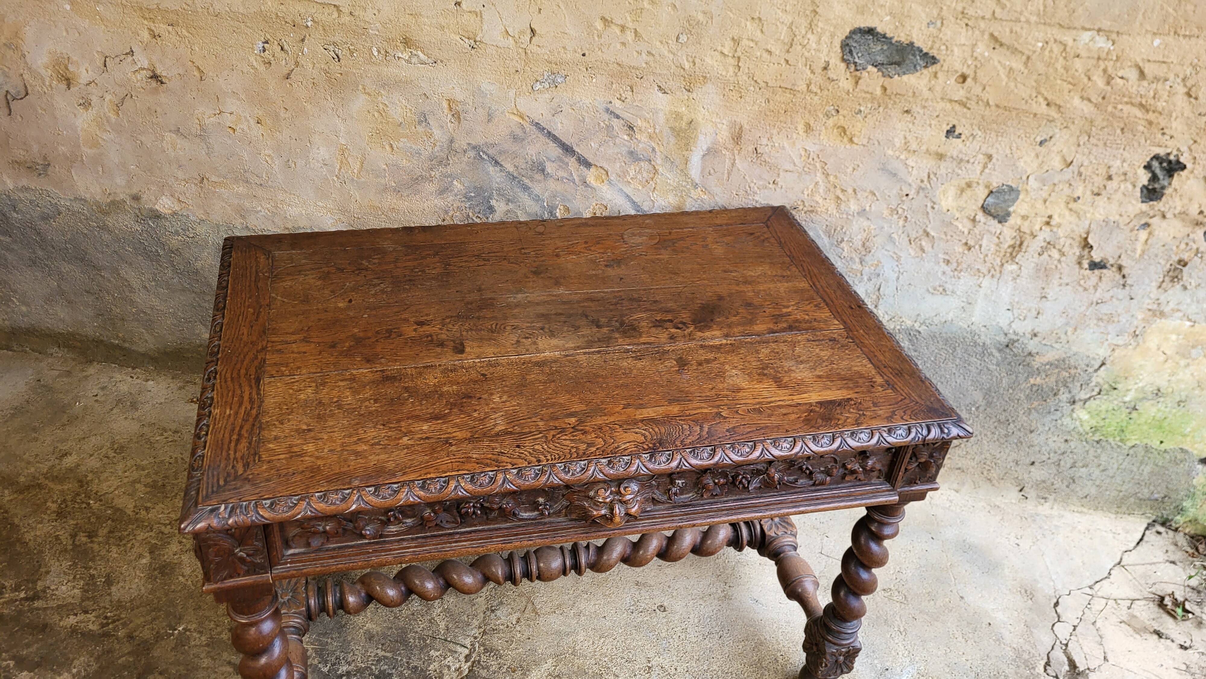 Louis xiii style writing desk table