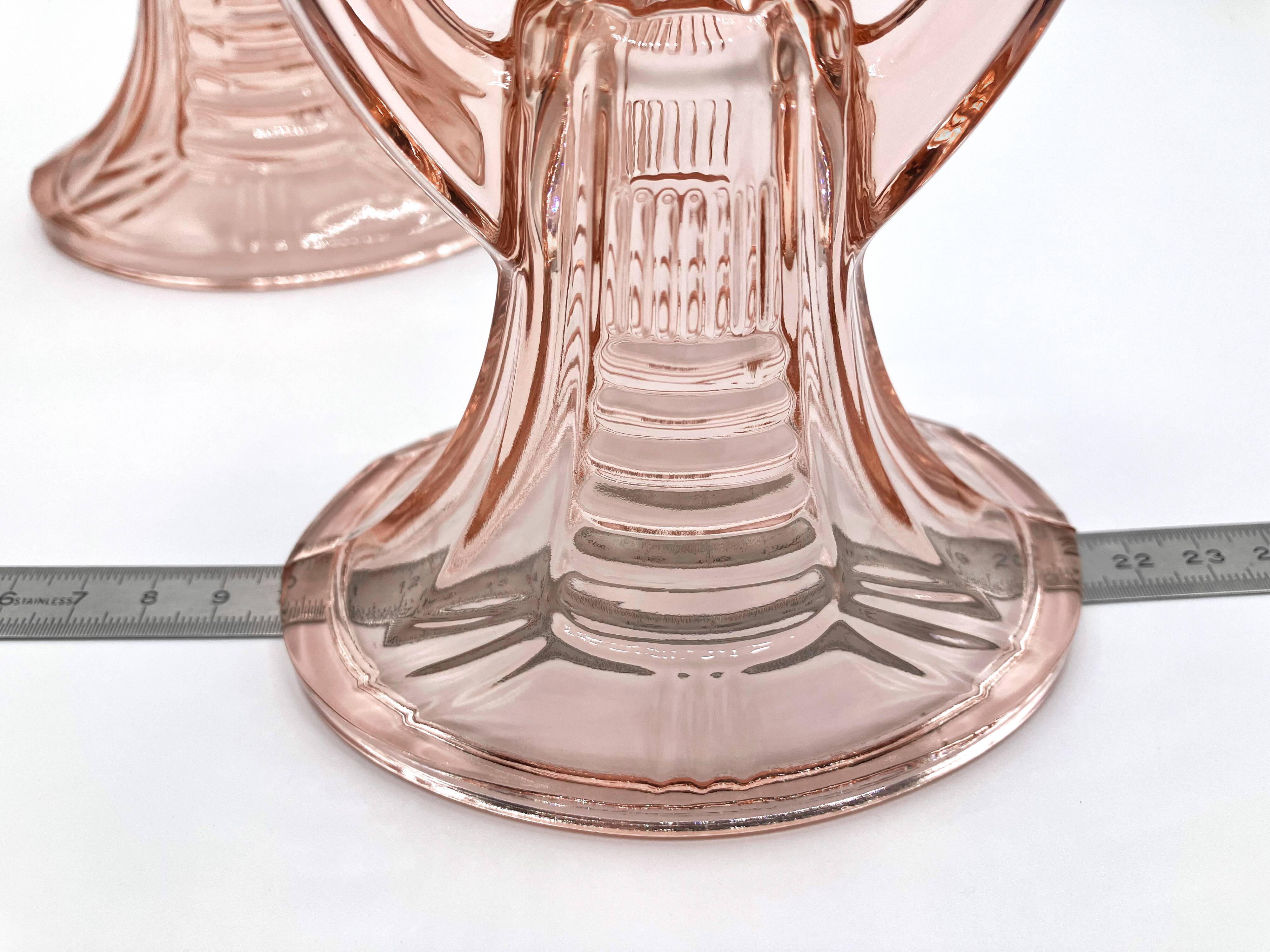 2 Luxval candlesticks • Victoria model • Val Saint Lambert • 1935