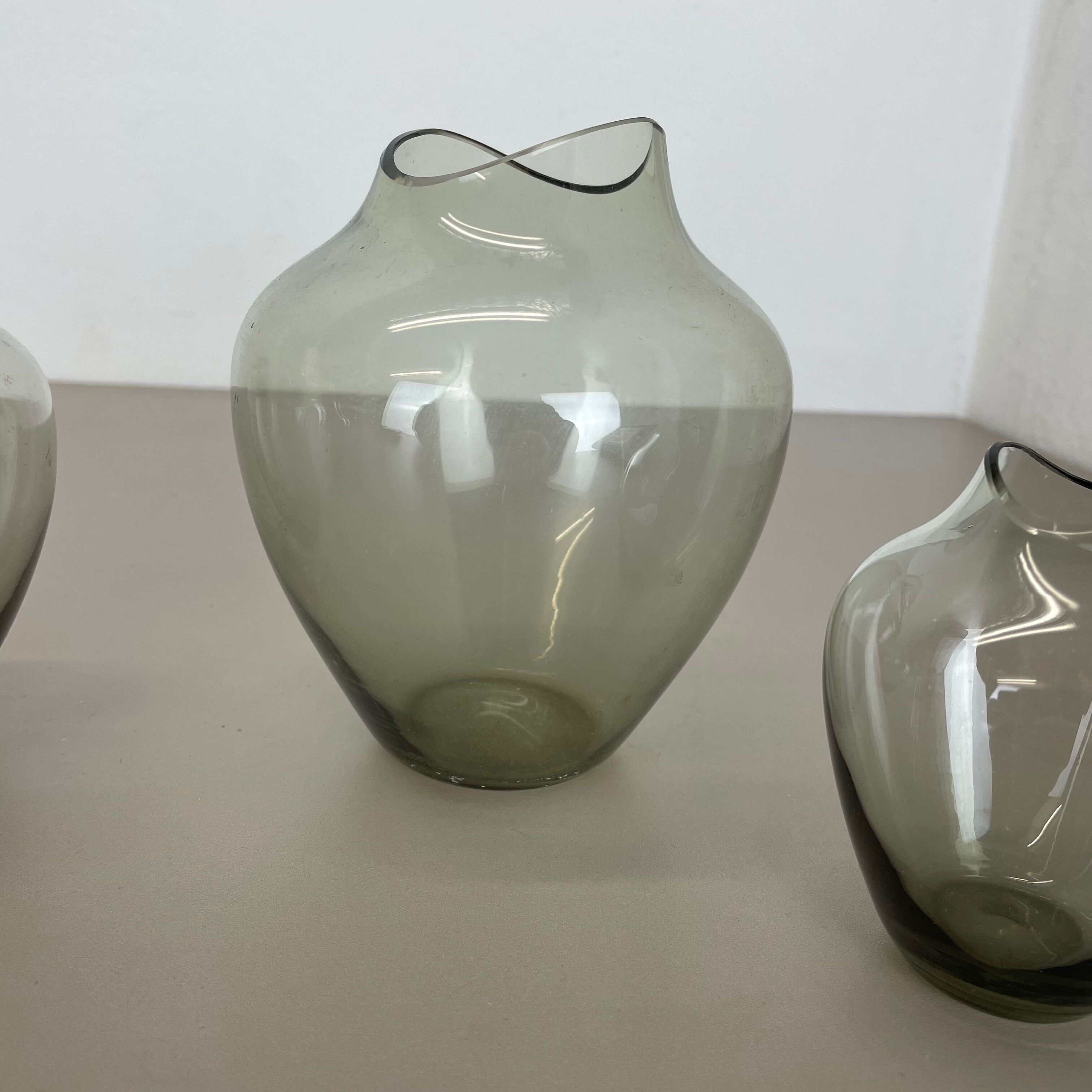 vintage 60s Set of 4 Turmalin Vases in Wilhelm Wagenfeld STYLE | Germany BAUHAUS