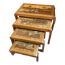 Tables gigognes bois marqueterie