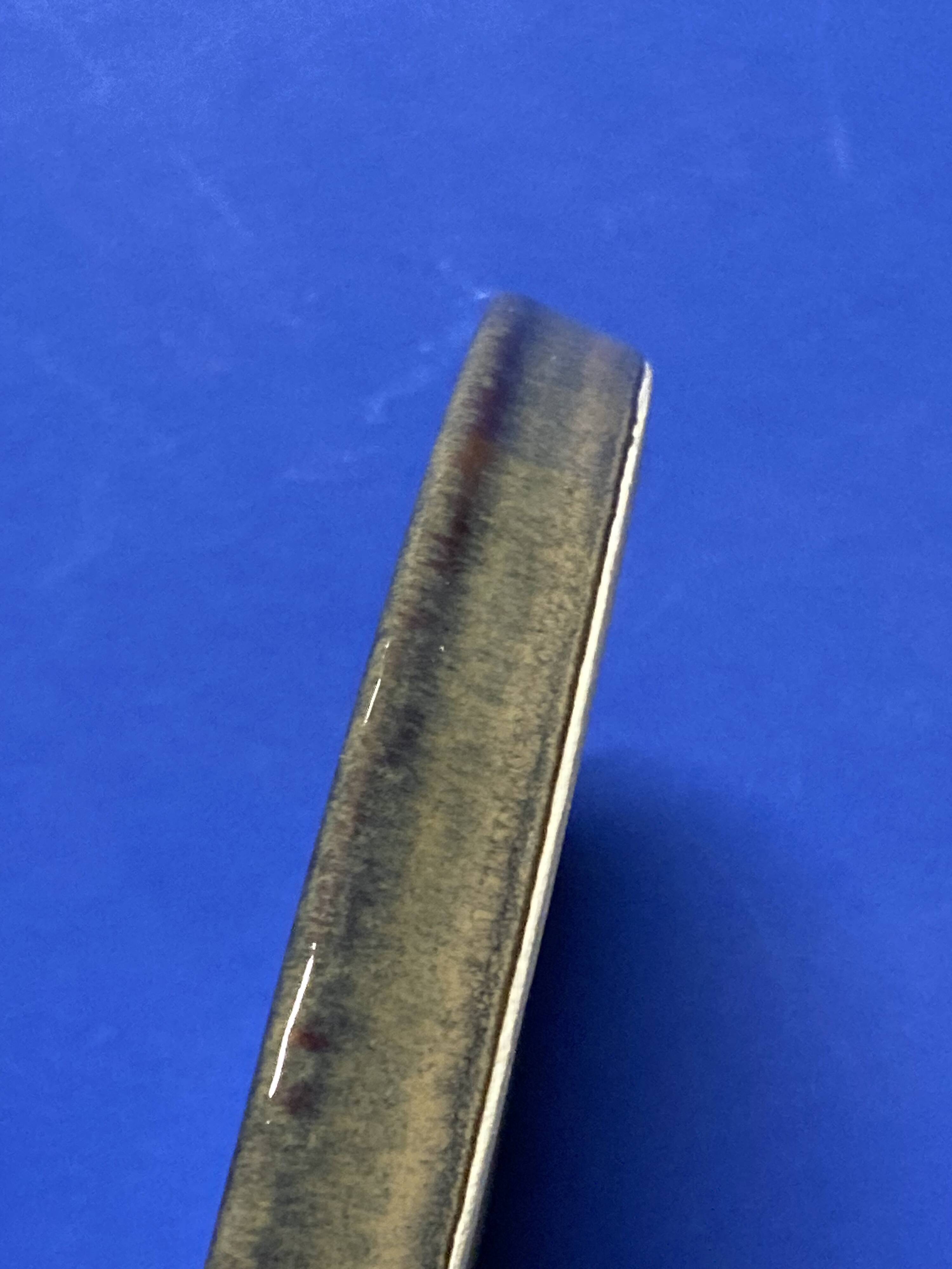 Blue earthenware plate