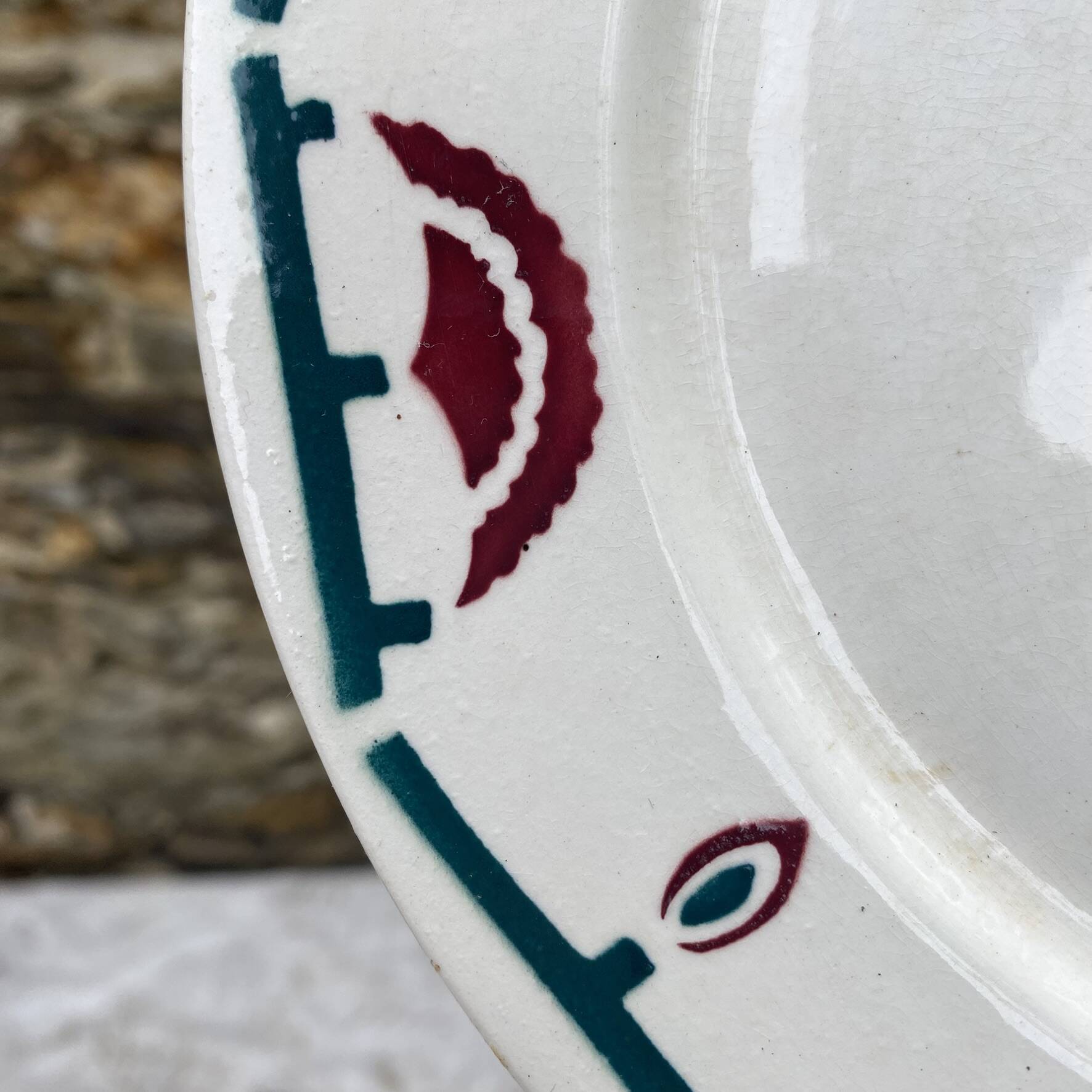 assiettes plates art déco badonviller El d'jem