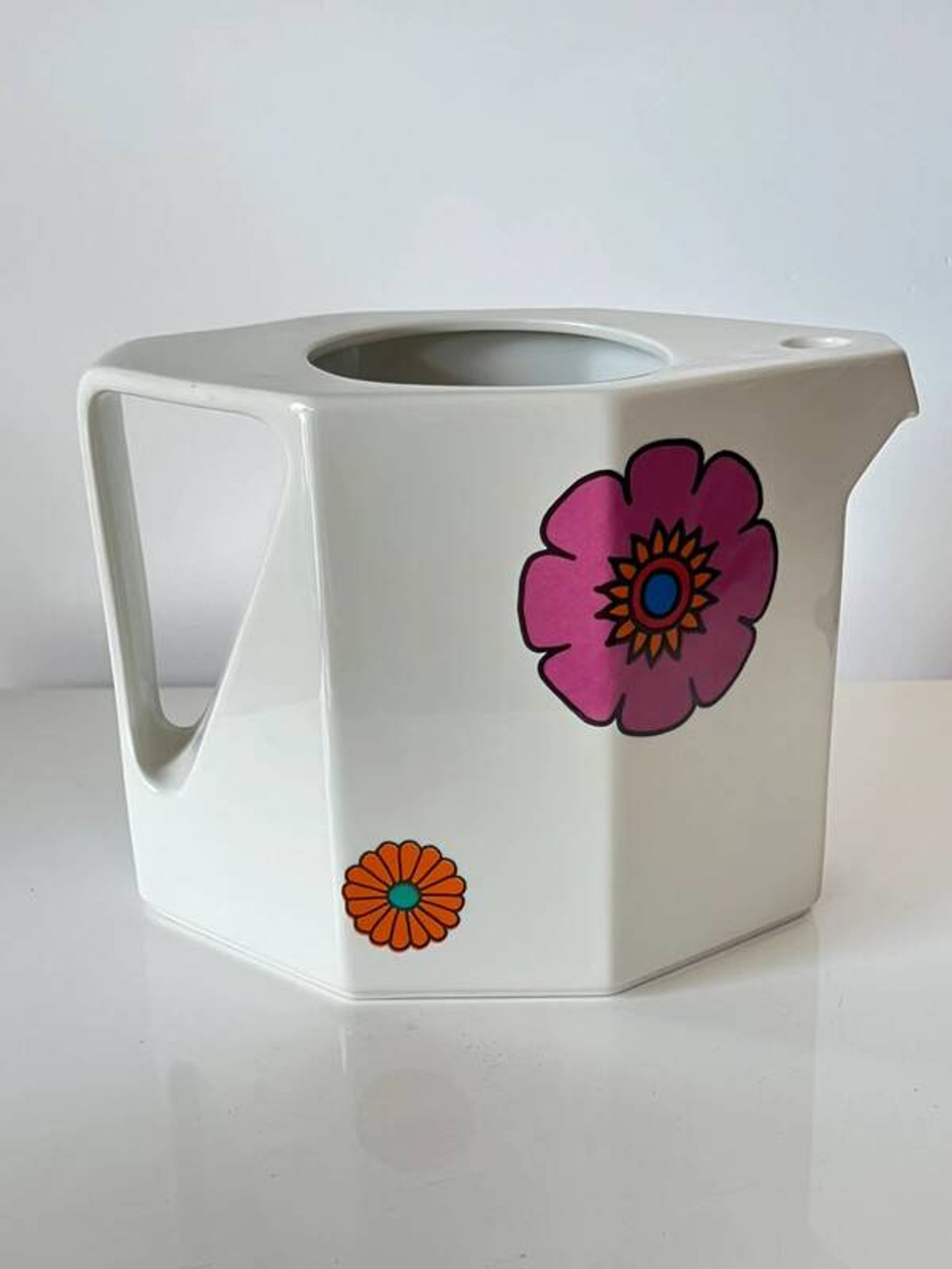 Vintage Villeroy & Boch Acapulco style pitcher/carafe – floral porcelain
