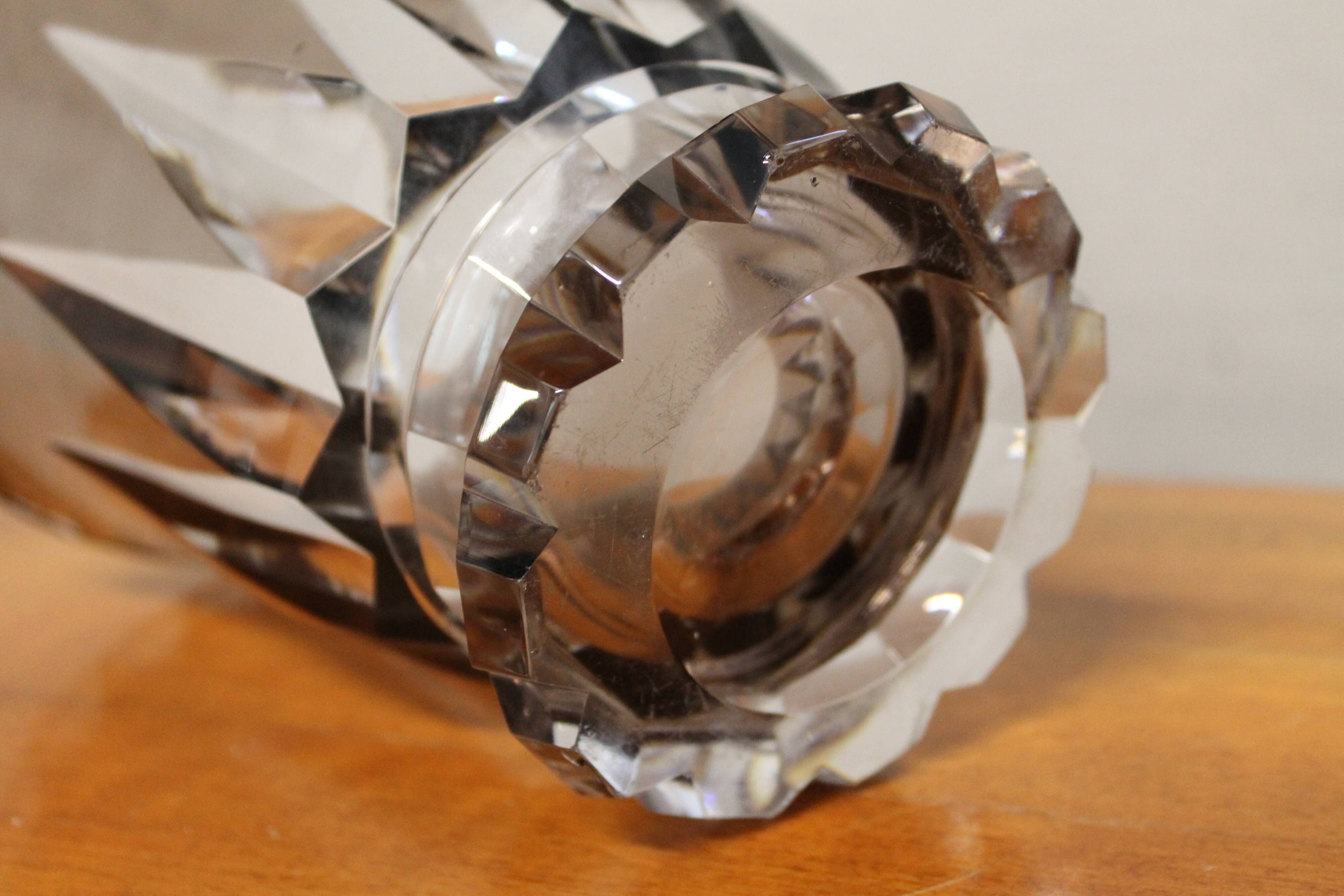 Vase en cristal du Val Saint-Lambert - Art deco