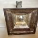 Silver metal column candlestick Italy