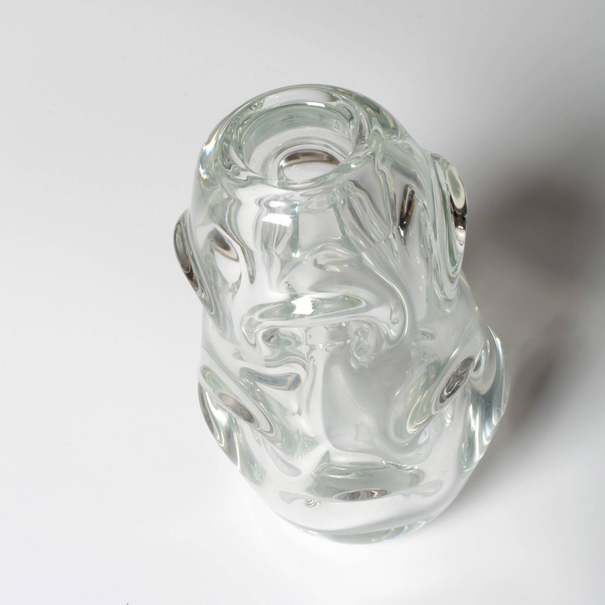 Vase en cristal / Börne Augustsson / Åseda glasbruk / Suède / années 1940