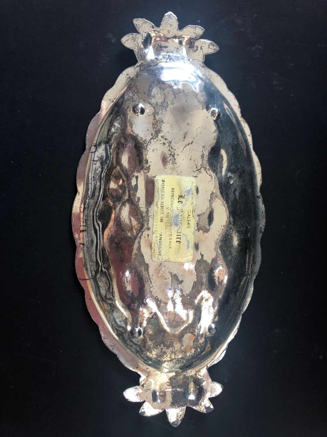 Empty pocket pineapple silver metal '70