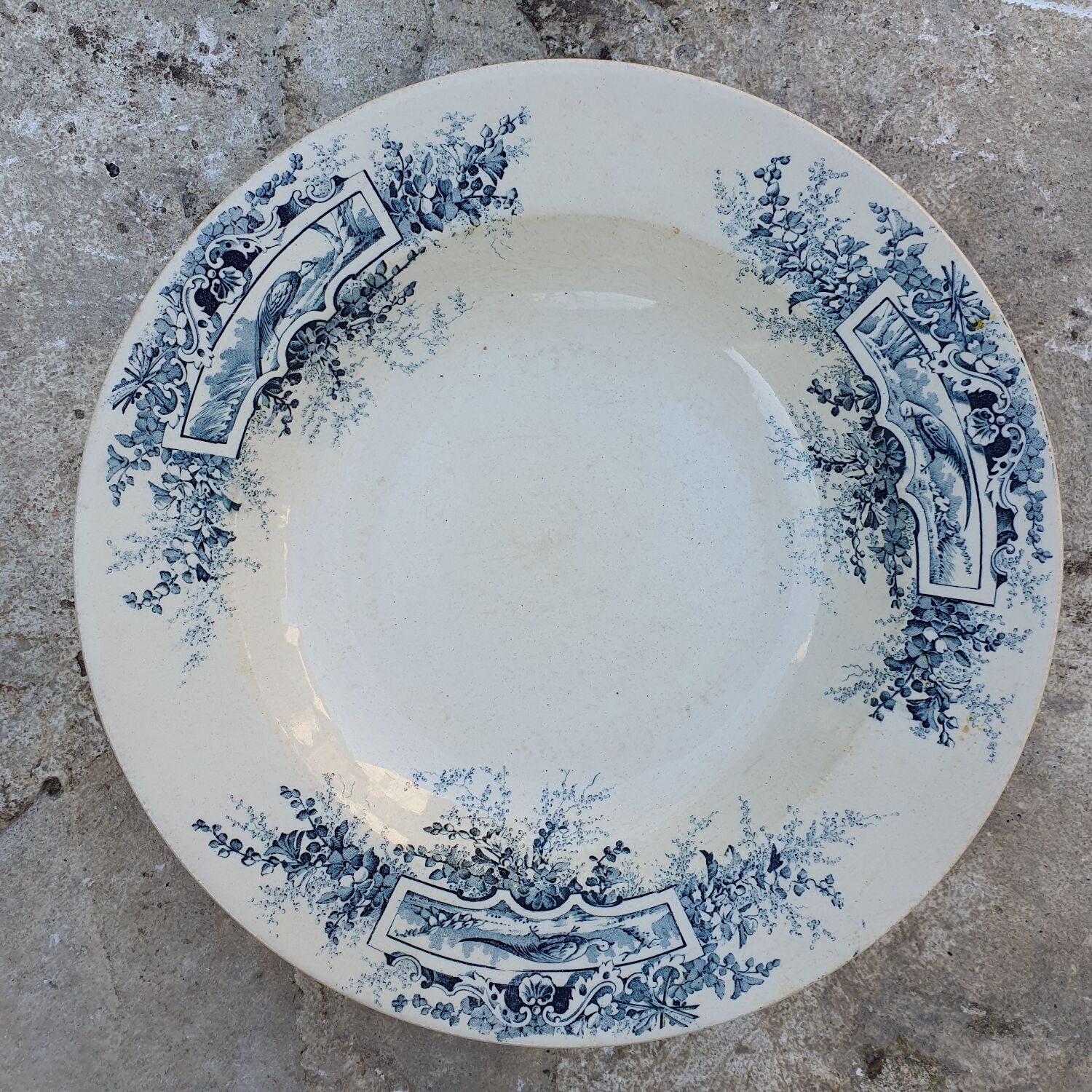 Assiettes creuses Faisans Luneville