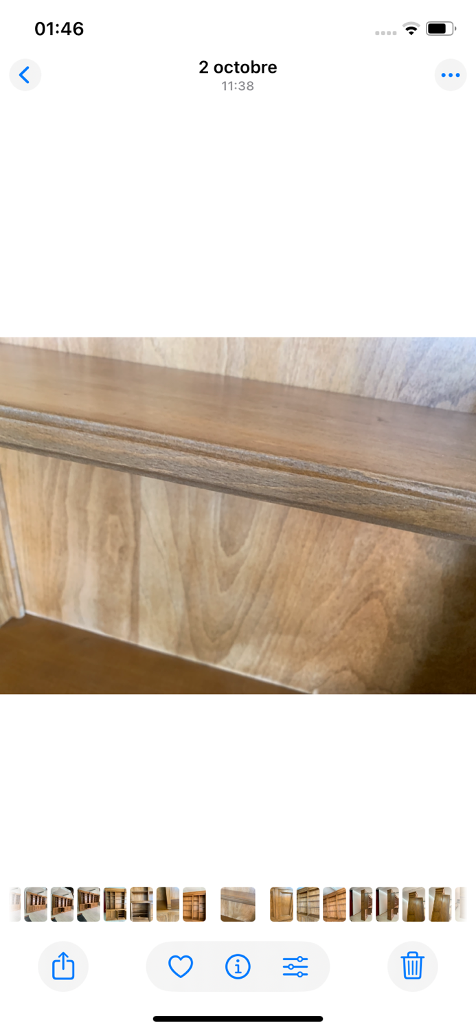 Library, solid wood wardrobe