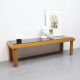 Vintage sidetable salontafel eikenhout graniet handgemaakt