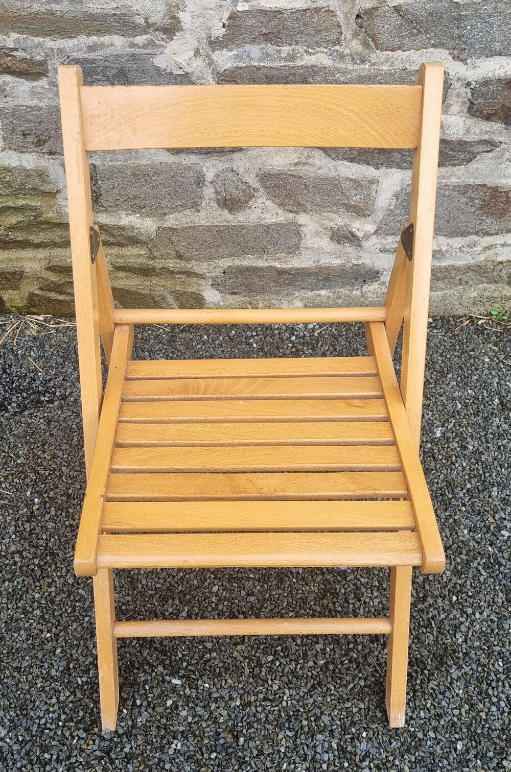 Folding chair blond wood, vintage